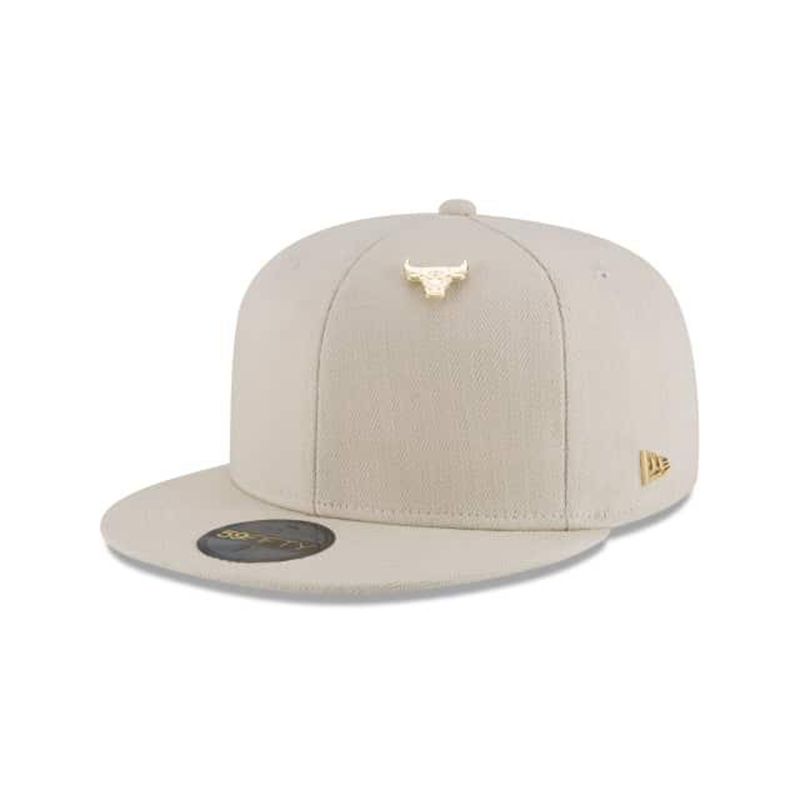 NBA Chicago Bulls Essential Pin 59Fifty Fitted (EMK3232) - Brown New Era Caps